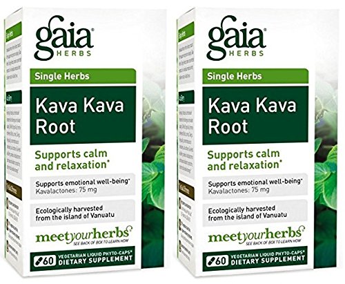 Gaia Herbs Kava Kava Root 60 Liquid Phyto Capsules 60 Pack Of 2