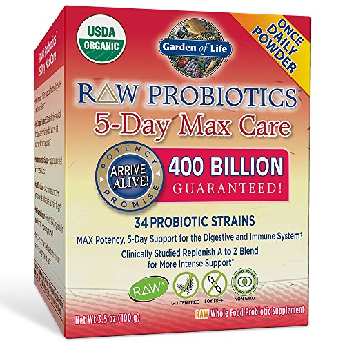 Garden-of-Life-RAW-Probiotics-5-Day-Max-Care-Powder-Banana-Flavor ...